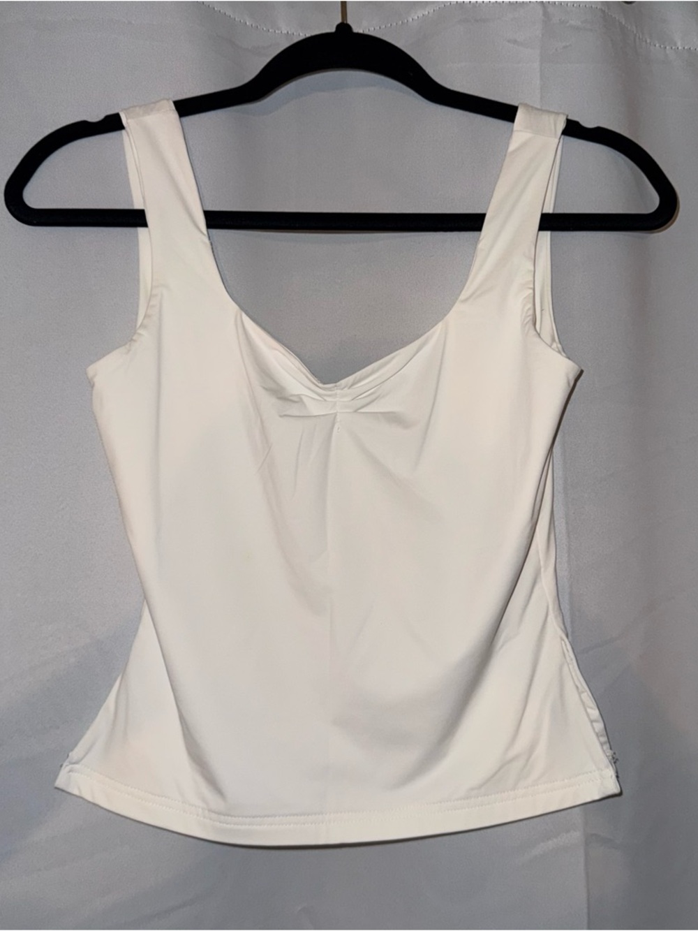 White Sweetheart Neckline Tank Top